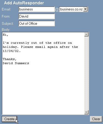 Editing an auto-responder