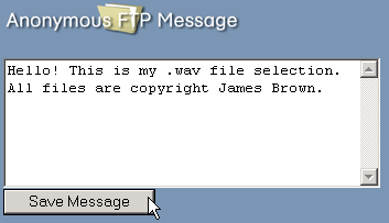 Adding an Anonymous FTP message