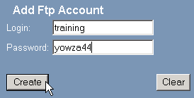 Adding an FTP account