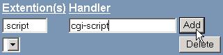 Adding an Apache handler