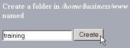 Creating a new folder