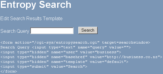 Testing the Entropy search engine