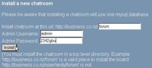 Installing phpMyChat