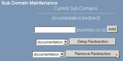 Removing subdomain redirection