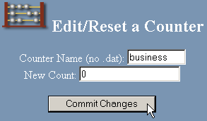 Resetting a counter