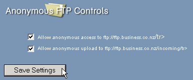 Setting Anonymous FTP access