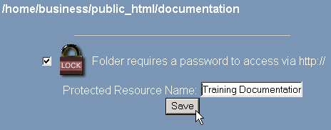 Protecting a directory with a password